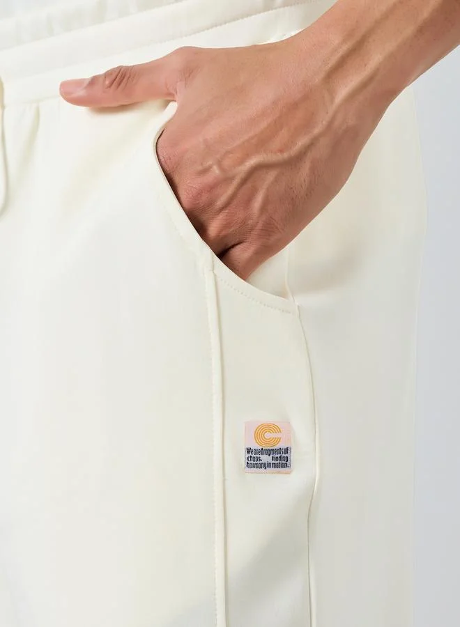 Styli Men Cream Oversized Scuba Joggers